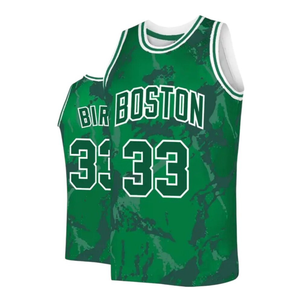 Boston Celtics Larry Bird #33 Basketball Jersey Stitched Green Men's